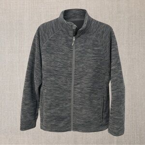 Karbon Men’s Mock Neck Full Zip Grey Sweater Jacket